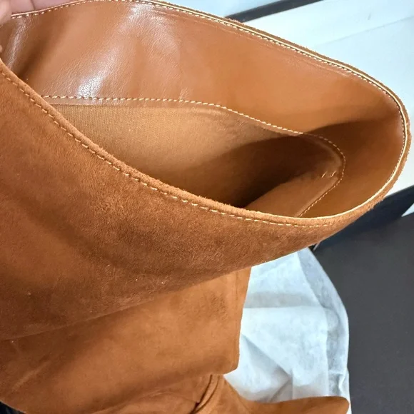 NWT Liliana Tan Suede Heeled Boots - Picture 11 of 12